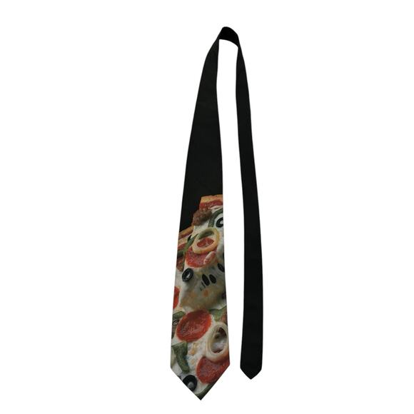 Ralph Marlin Pizza 1998 Food Vintage Novelty Necktie 100% Polyester - Picture 2 of 7